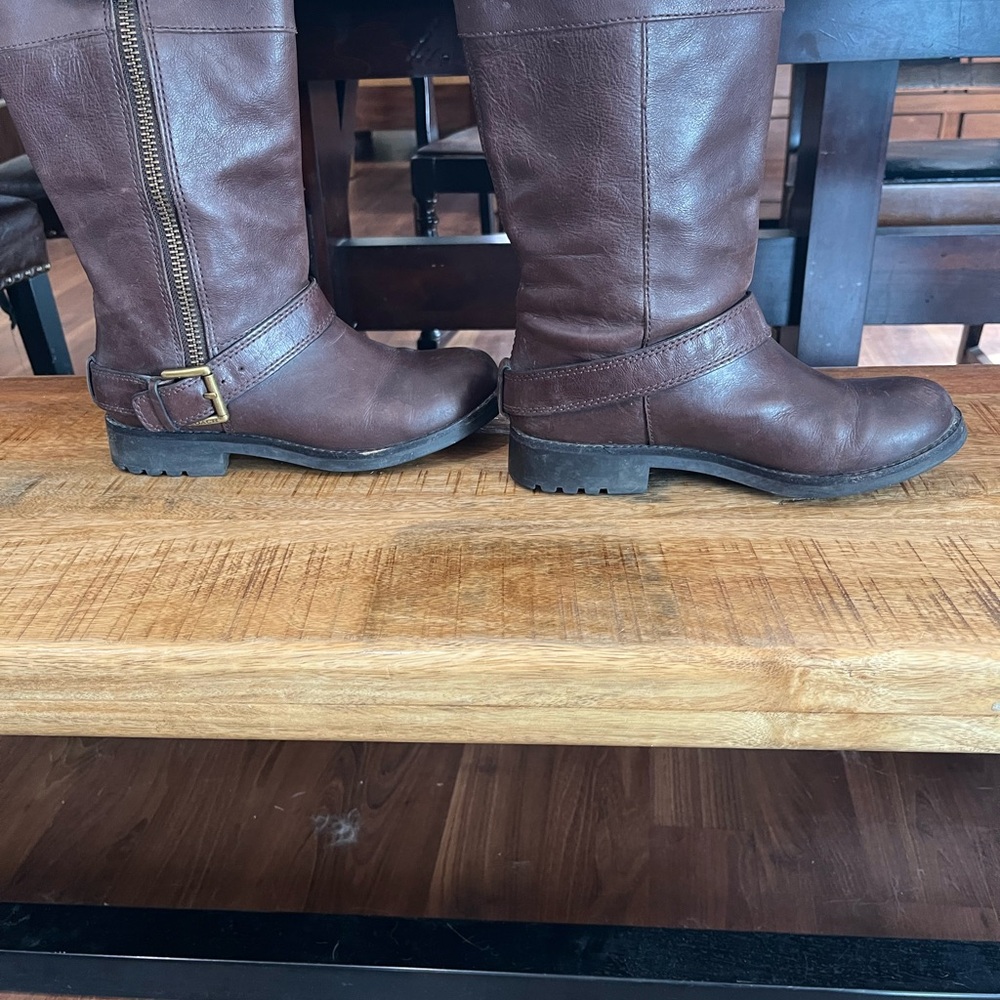Brown Coach Leather Riding Boots - Picture 2 of 12